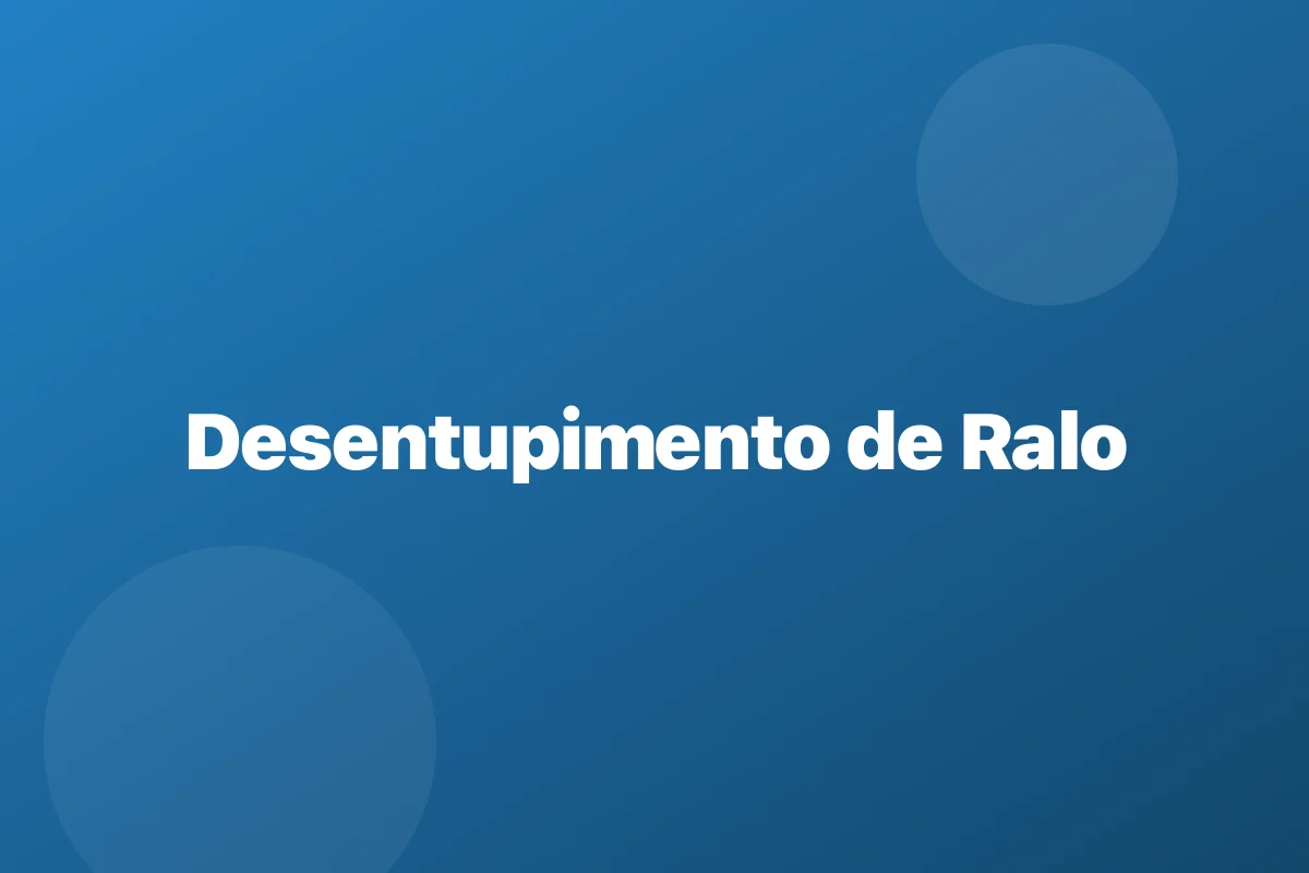 Desentupimento de ralo em Sinop – escoamento garantido