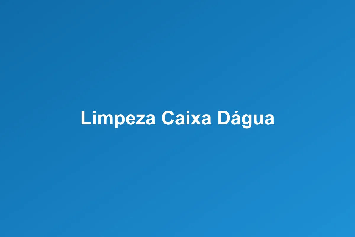 Limpeza de caixa d'água em Sinop
